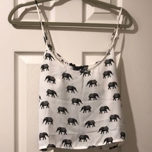 🌺 3/$15 Forever 21 Elephant Crop Top